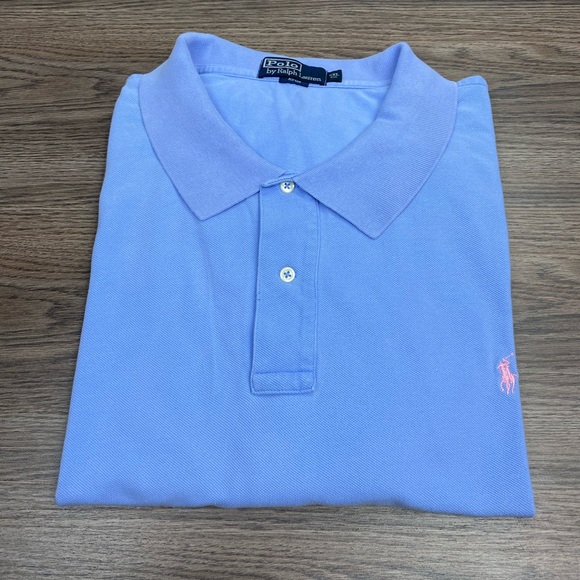Polo Ralph Lauren Solid Blue Polo Shirt 